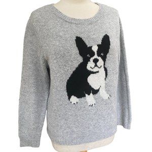 Cupcakes and Cashmere Intarsia French Bulldog Fuzzy Novelty Print Dog Sweater-XL